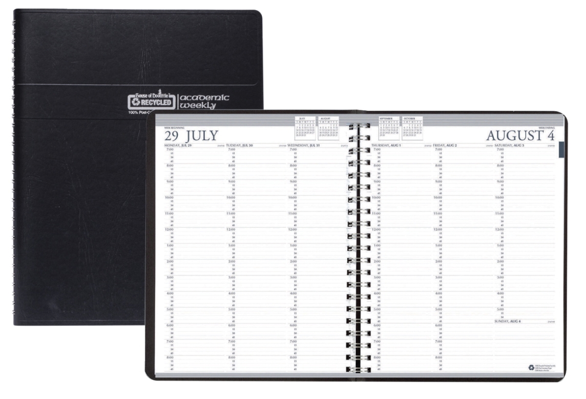 2002664 Recycled Paper Professional Weekly Planner - 2019 To 2020, Black