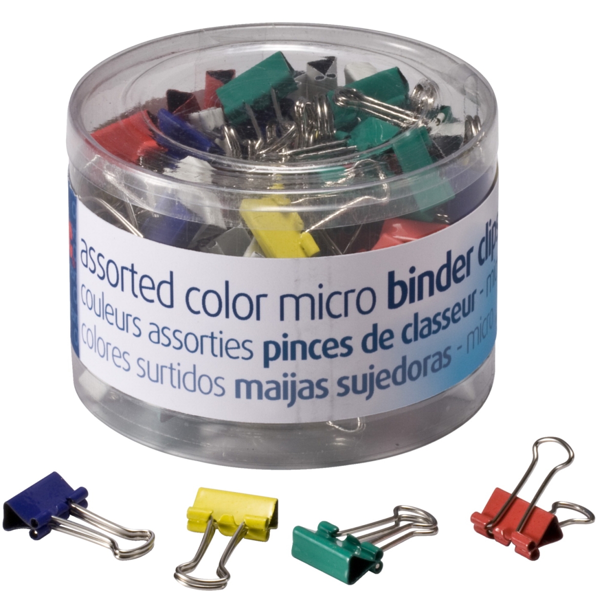 2006645 Micro Binder Clips - 5 By 32 Capacity, Assorted Color - Pack Of 100