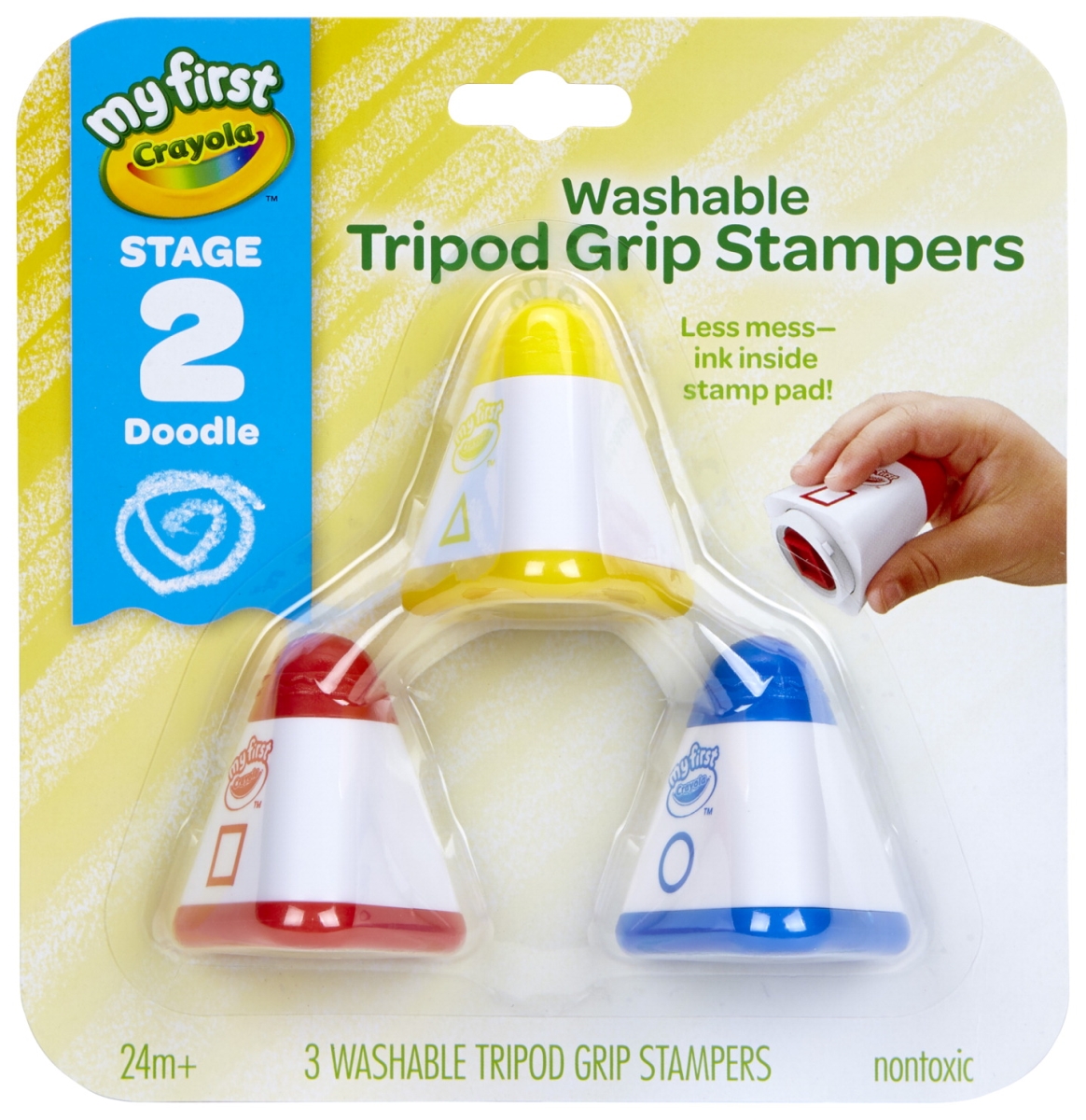 Crayola 2003333 My First Tripod Grip Stampers, 3 Assorted Color - Pack Of 24