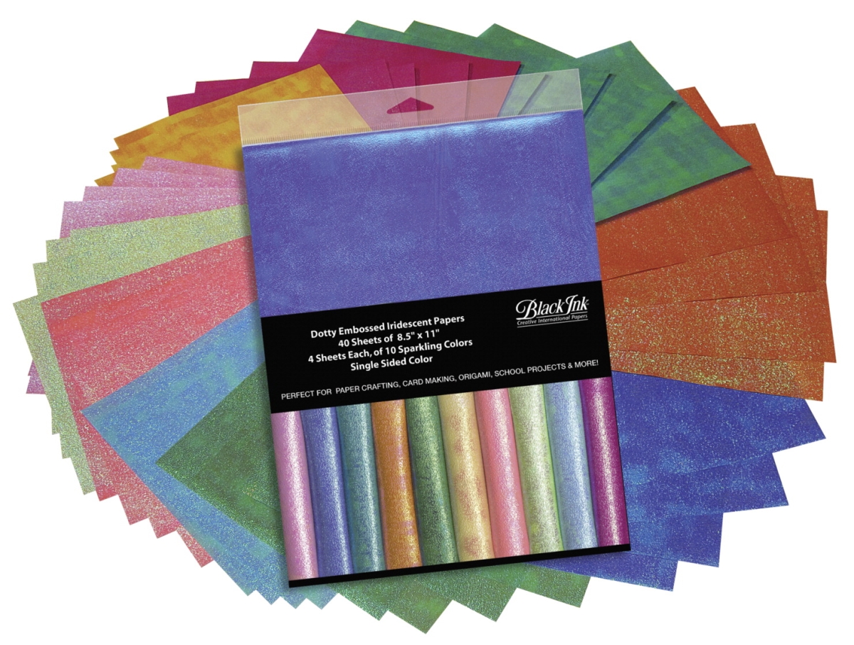 2005672 8.5 X 11 In. Dotty Embossed Iridescent Paper Pack - Pack Of 40
