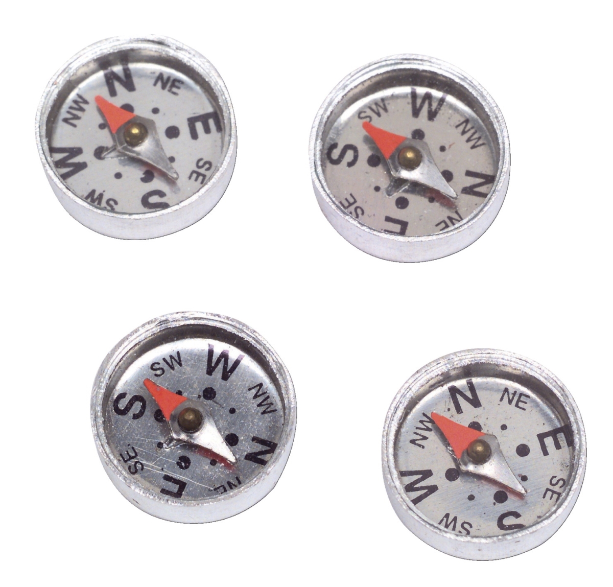 562352 0.63 In. Dia. Magnetic Field Detection Compasses - Set Of 4