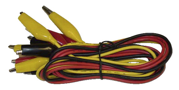 120-4631 18 In. Insulated 18 Gauge Alligator Clip Test Leads - Pack Of 6