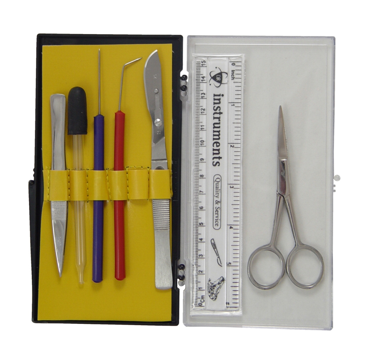 576867 Frey Scientific 61 Series Student Dissection Kit With Replaceable Blade Scalpel - Plastic Case