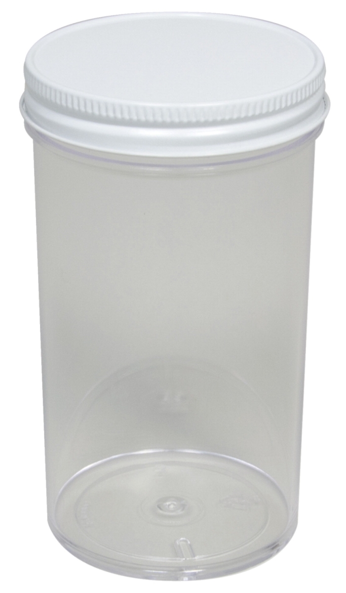 030-6921 250 Ml Jar With Lid, Transparent Plastic - Pack Of 8