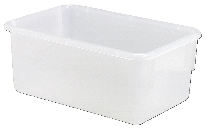 594372 20.24 X 15.25 X 5 In. Chemical Resistant Sterilizing Tote Box, Natural - Pack Of 6