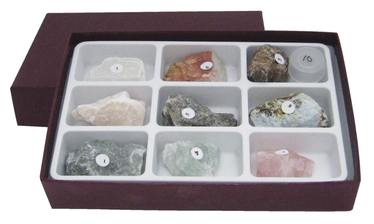 563894 Mohs Scale Of Mineral Hardness Set With Diamond