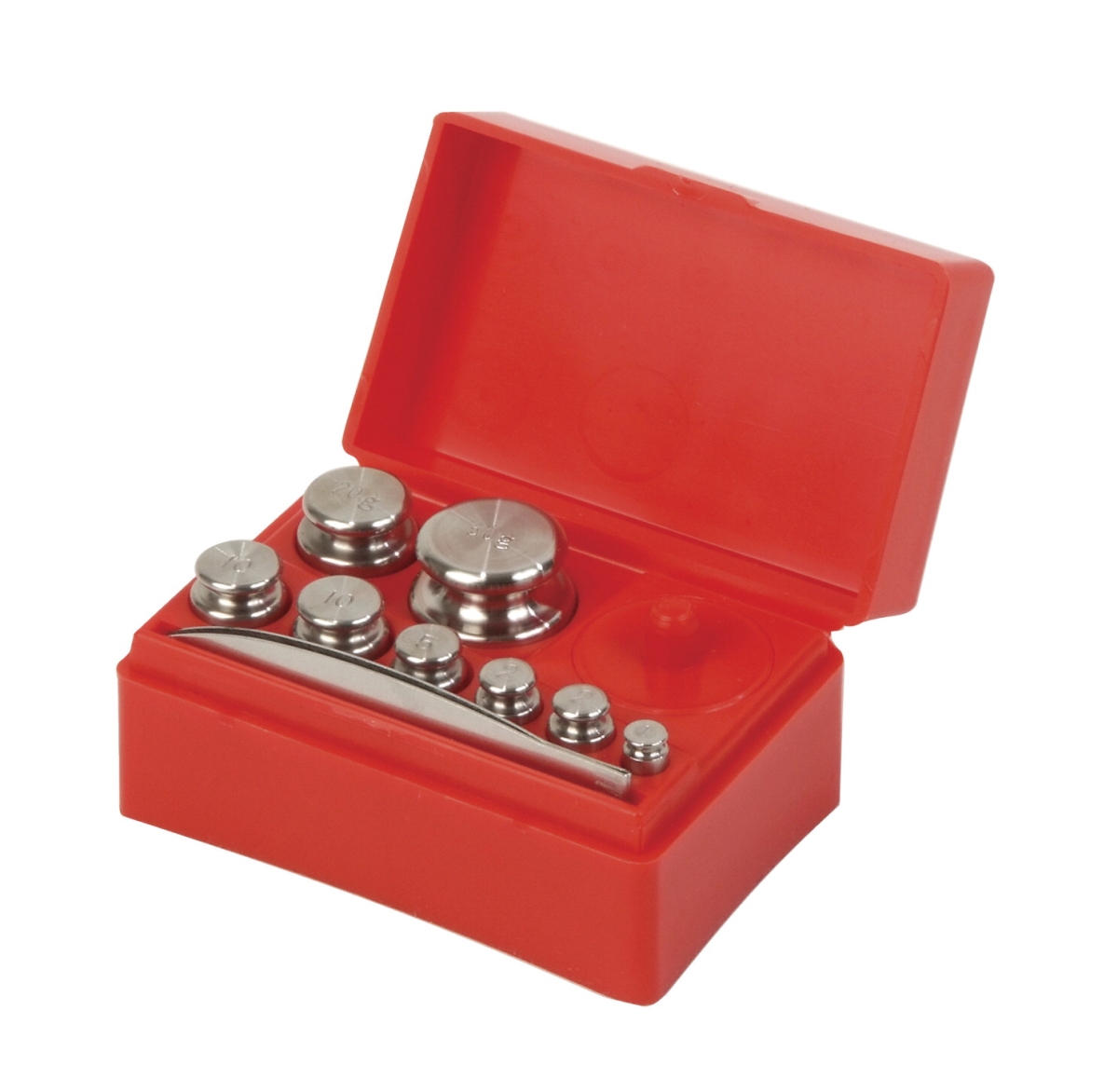 1320625 Stainless Steel Assorted Capacity Primary Weight Set With Storage Container - Set Of 8