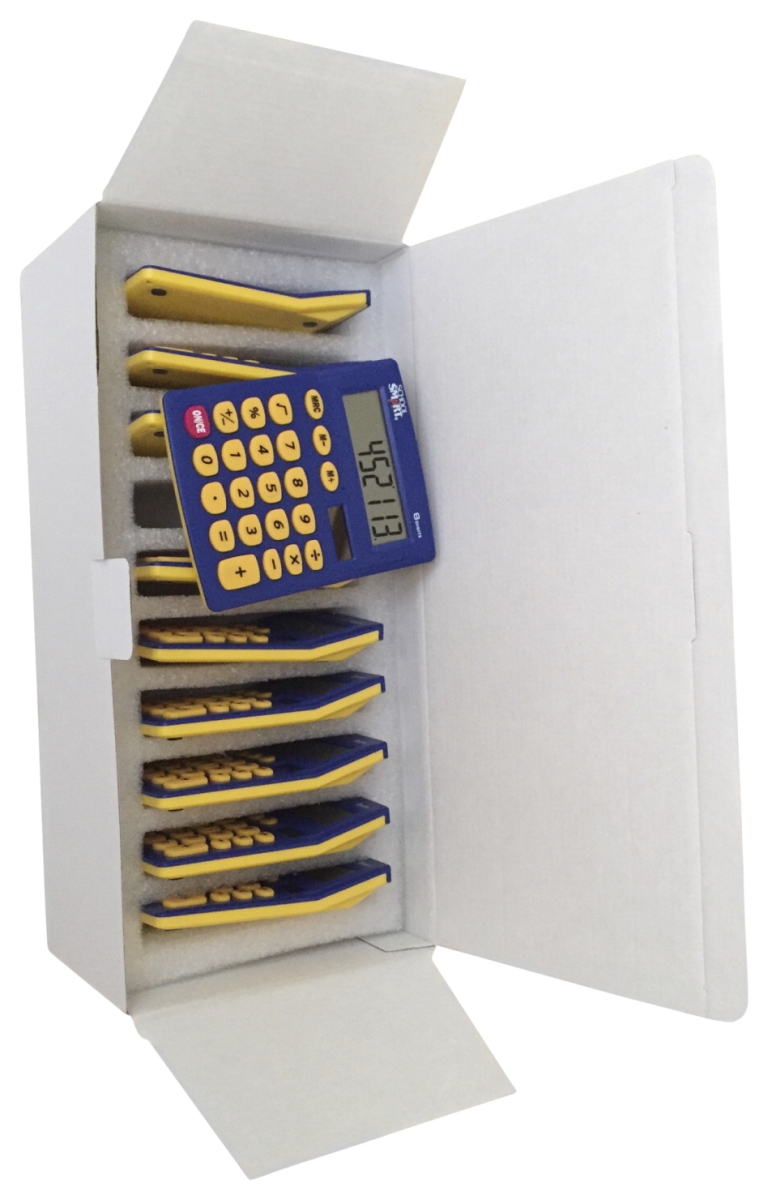 2006537 4 X 5.5 In. Primary Calculator, Blue & Yellow - Pack Of 10