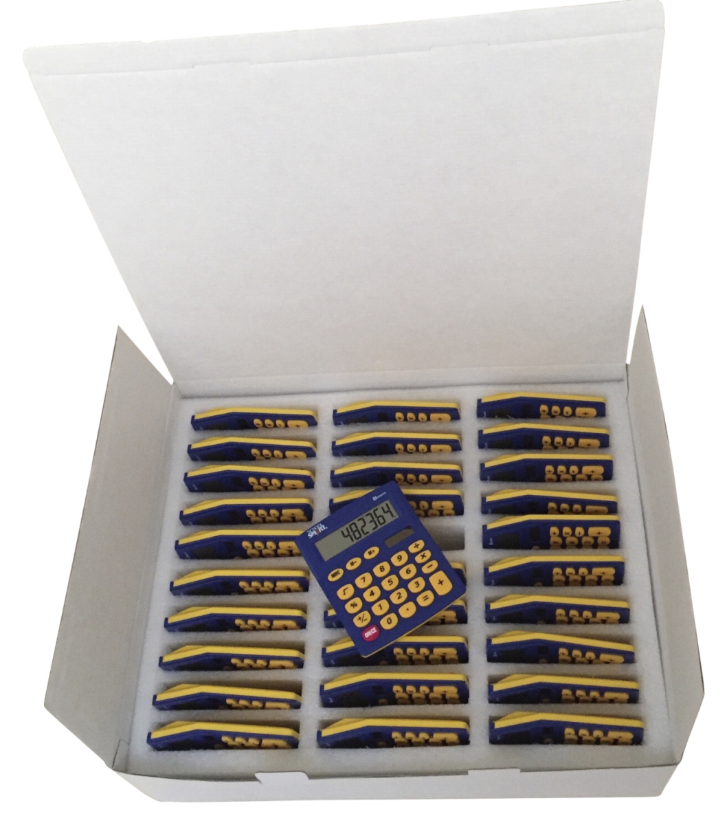 2006535 4 X 5.5 In. Primary Calculator, Blue & Yellow - Pack Of 30