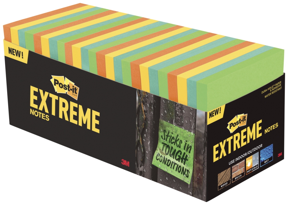 1612779 3 X 3 In. Extreme Notes, Assorted Color - Pack Of 32 Pads - 45 Sheets