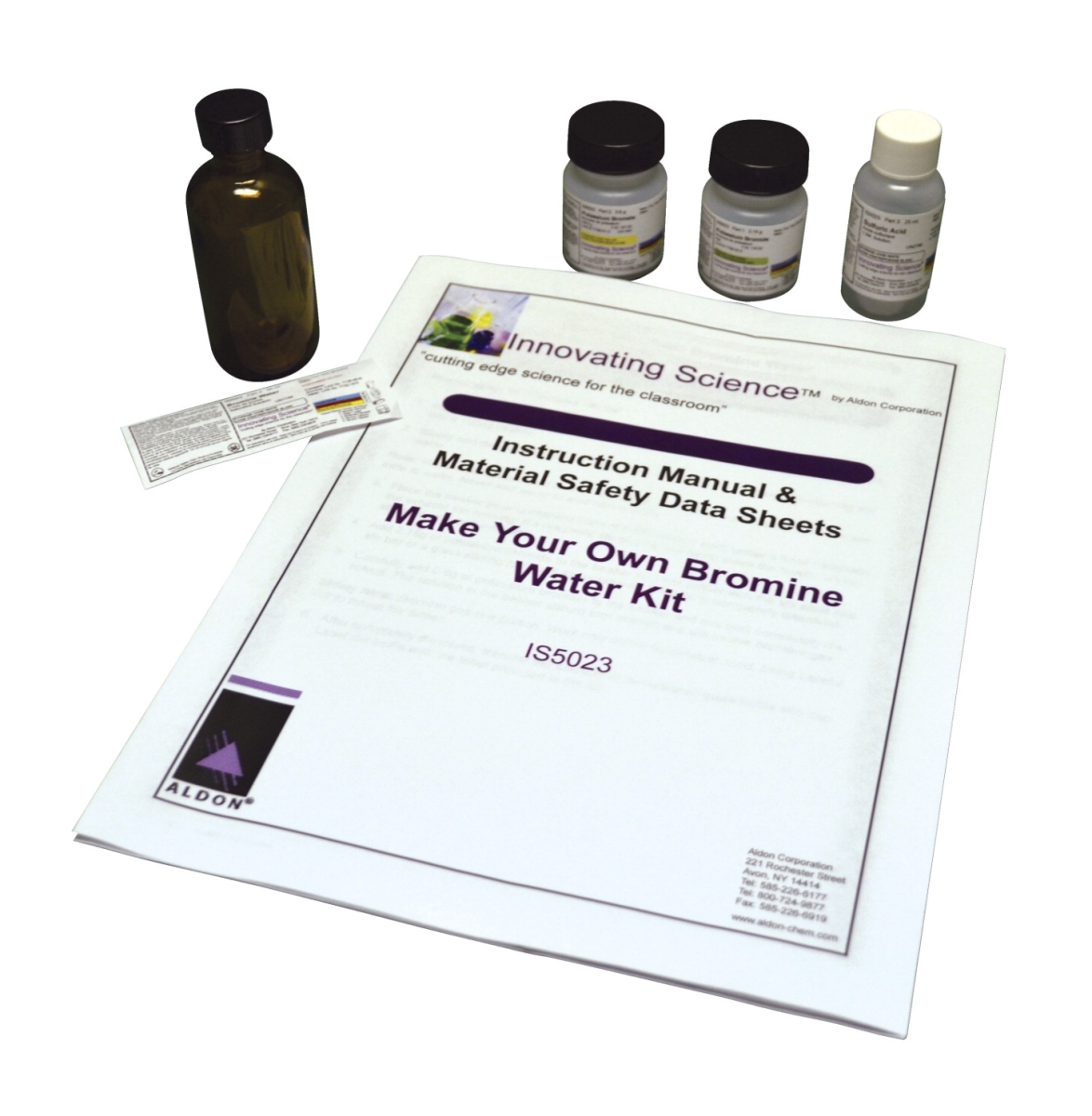 1462176 Liquid 3 Percent Bromine & 97 Percent Water Make Your Own Bromine Kit, Red & Brown