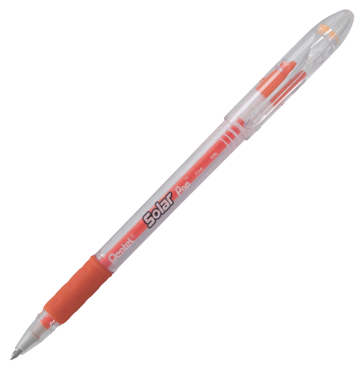 2003630 0.6 Mm Fine Line Solar Pop Neon Gel Pen, Orange Ink - Pack Of 12