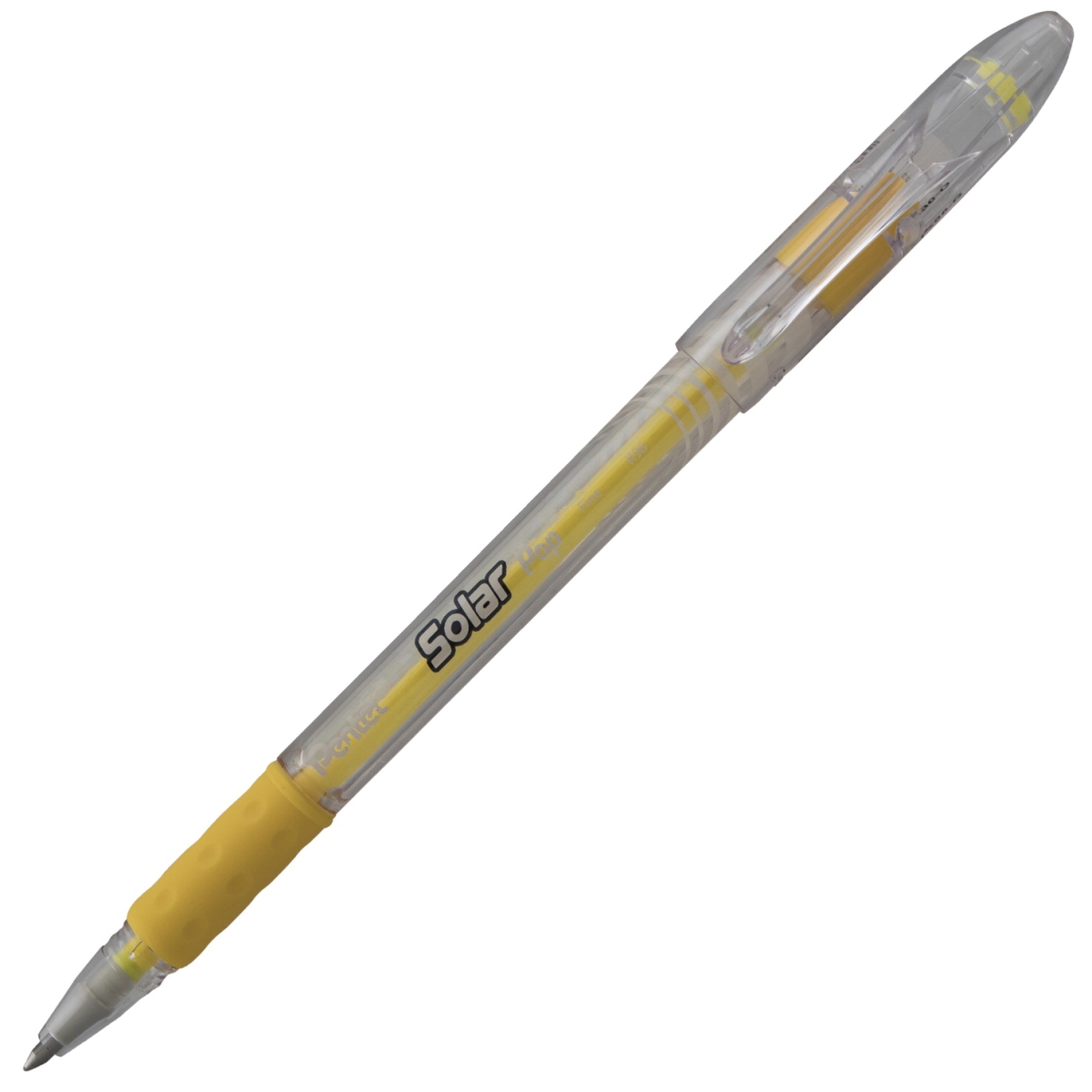 2003632 0.6 Mm Fine Line Solar Pop Neon Gel Pen, Yellow Ink - Pack Of 12