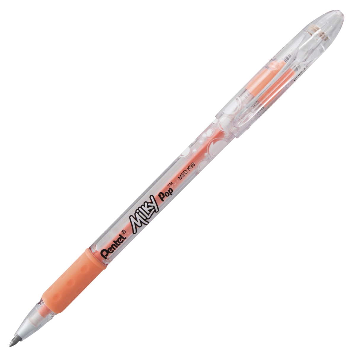 2003643 0.8 Mm Medium Line Milky Pop Pastel Gel Pen, Orange Ink - Pack Of 12