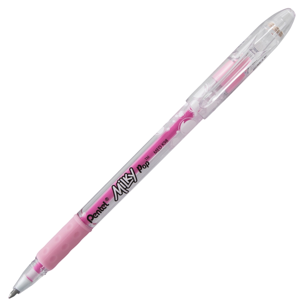 2003642 0.8 Mm Medium Line Milky Pop Pastel Gel Pen, Pink Ink - Pack Of 12