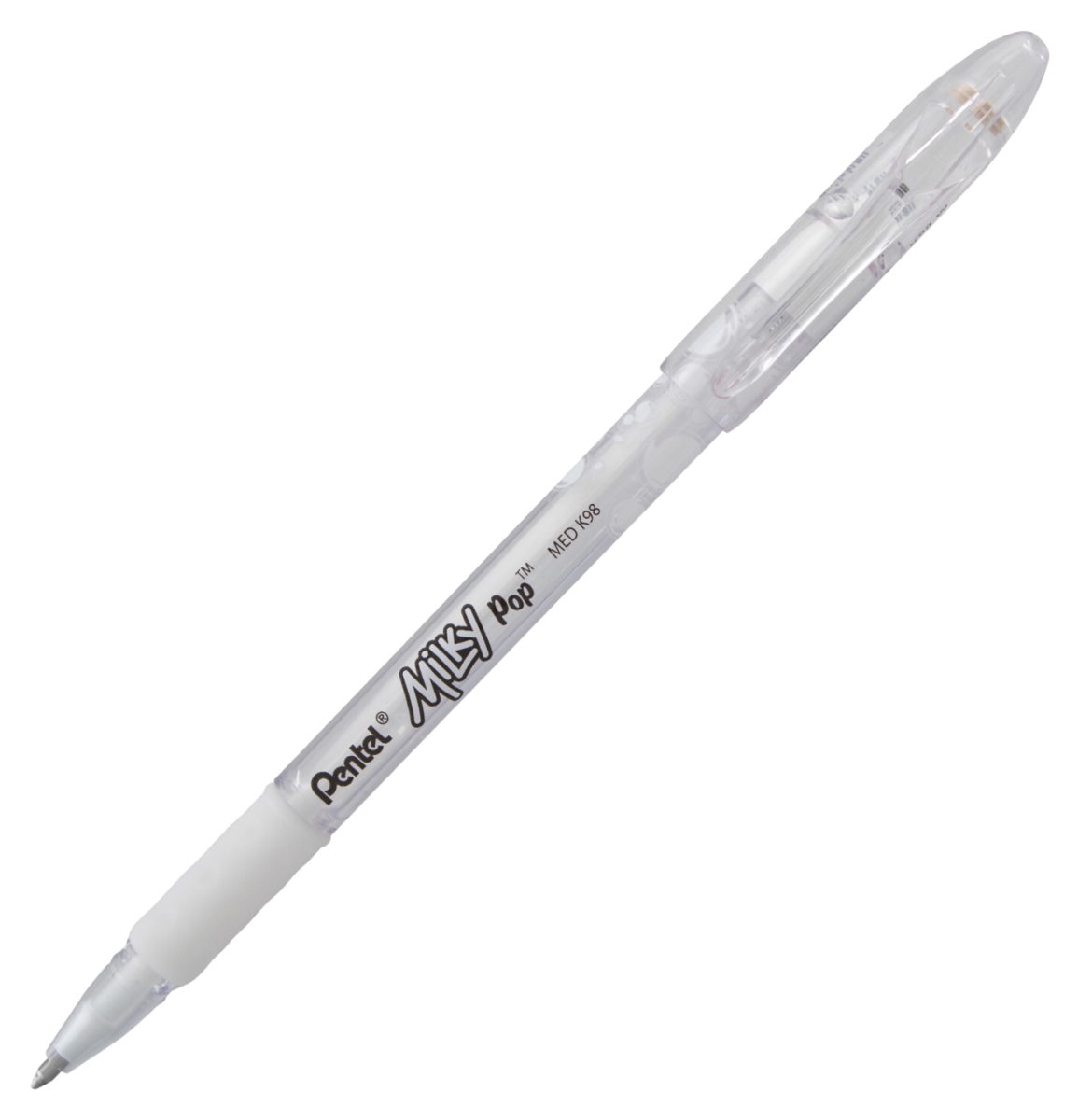 2003646 0.8 Mm Medium Line Milky Pop Pastel Gel Pen, White Ink - Pack Of 12