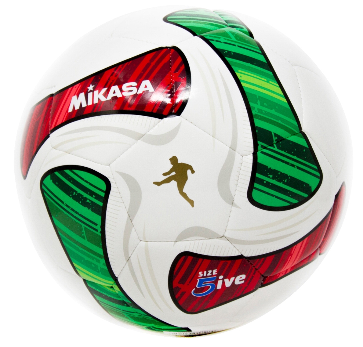 2003093 Swa Series Soccer Ball, White, Red & Green - Size 5