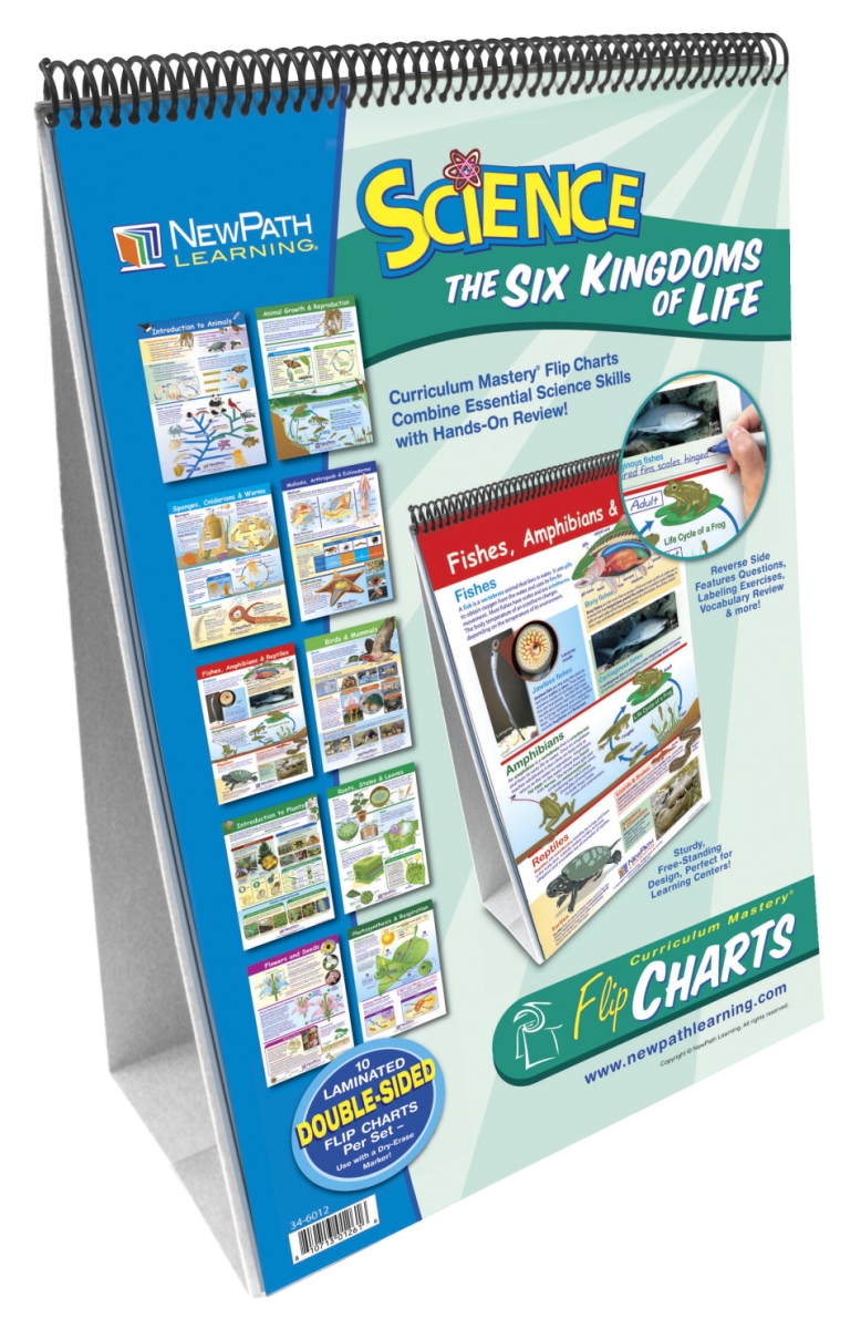 1413700 12 X 18 In. Six Kingdoms Of Life Double Sided Laminated Learning Flip Chart