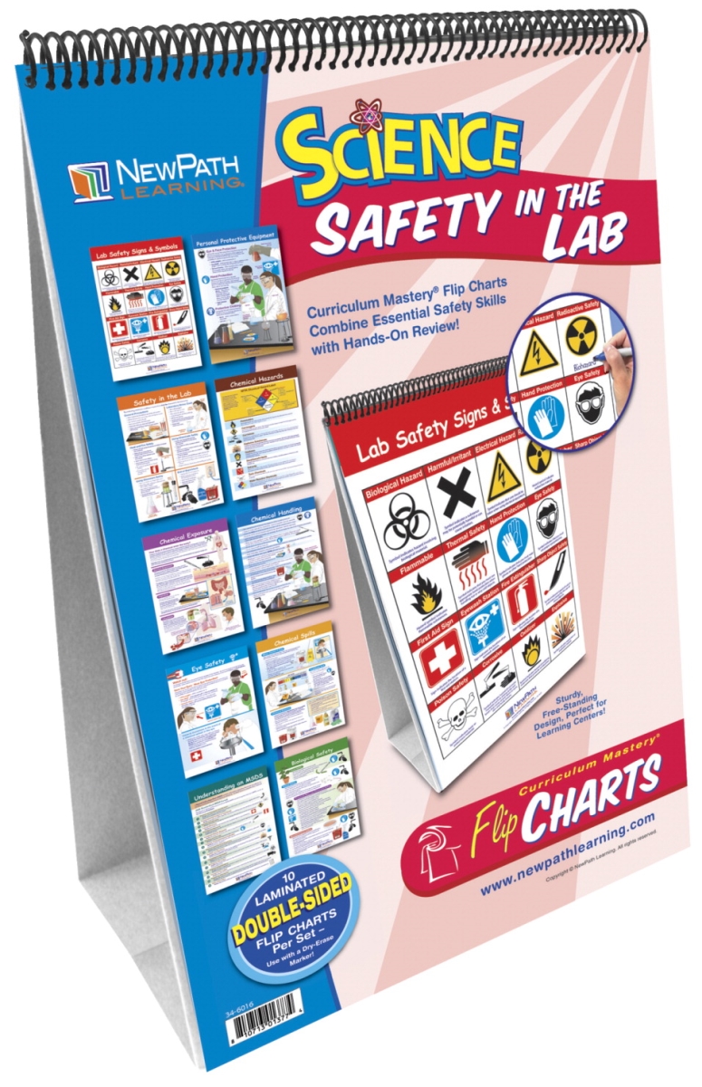 1413690 Safety In The Lab Curriculum Mastery Flip Chart Set - Grade 5-10