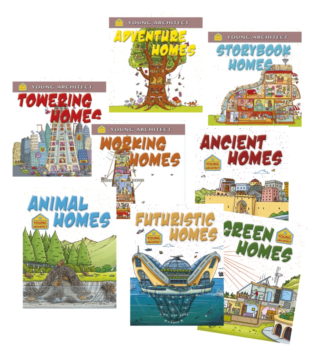 Crabtree 1565953 Young Architect Books - Set Of 8 - Grade 3 Reading Level