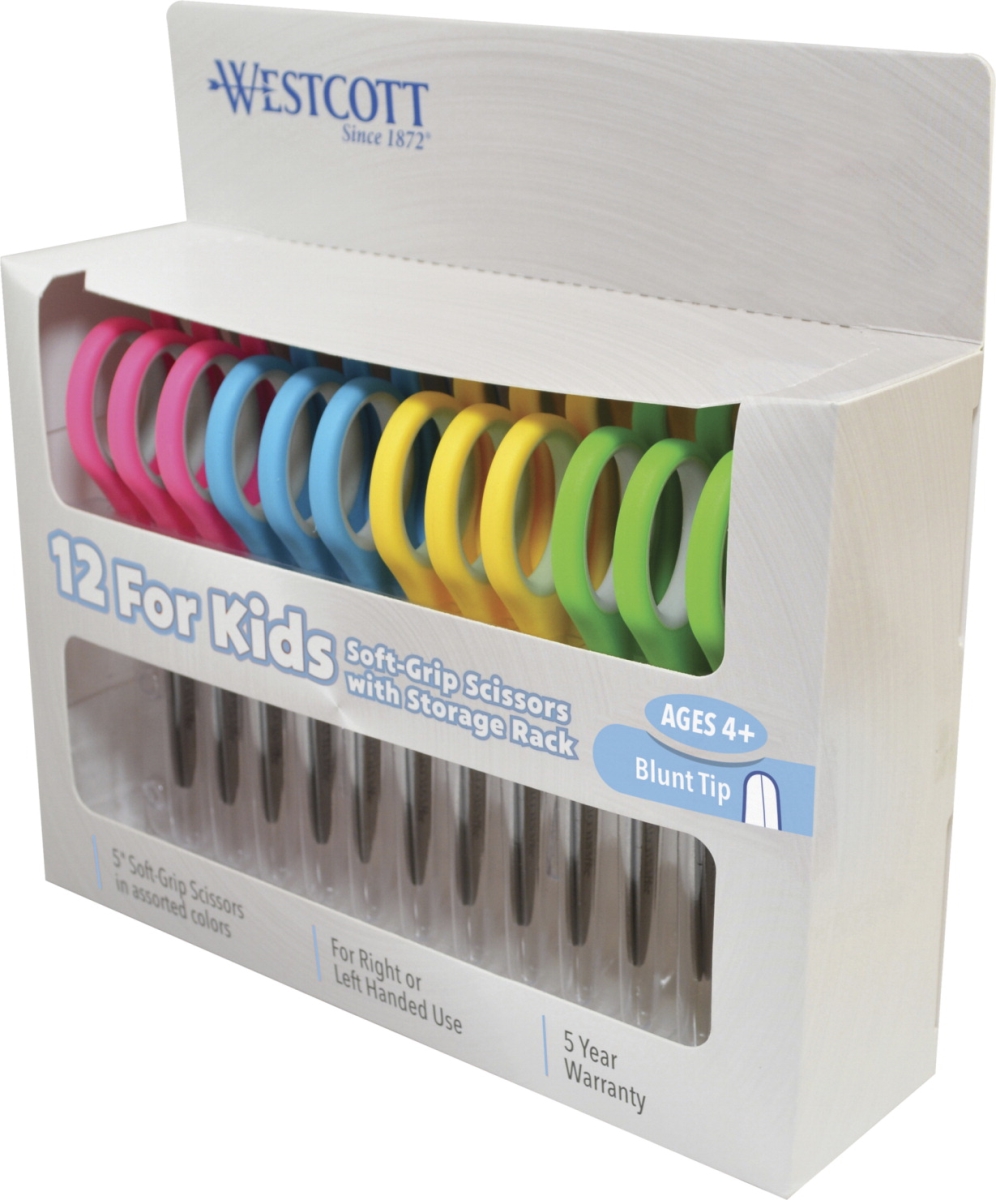 1594993 5 In. Soft Grip Blunt Tip Kids Scissors, Assorted Color - Pack Of 36