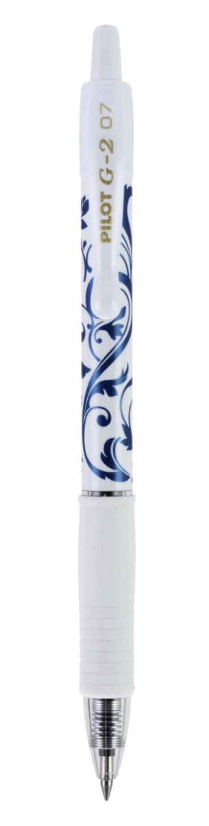 2003951 G2 Fashion Collection Pen, White Barrel & Blue Ink & Accents - Pack Of 12