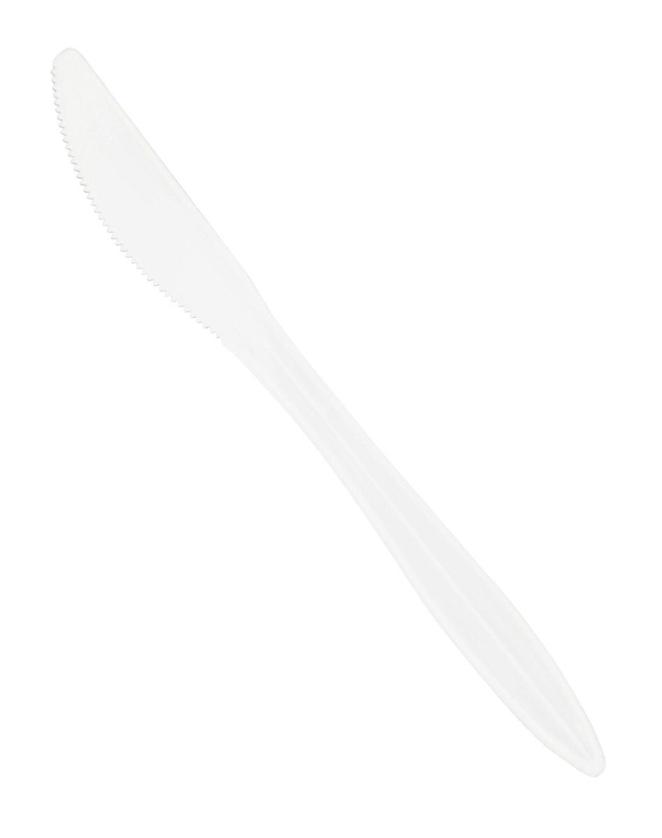 2003430 Medium Weight Plastic Knives, White - Case Of 1000