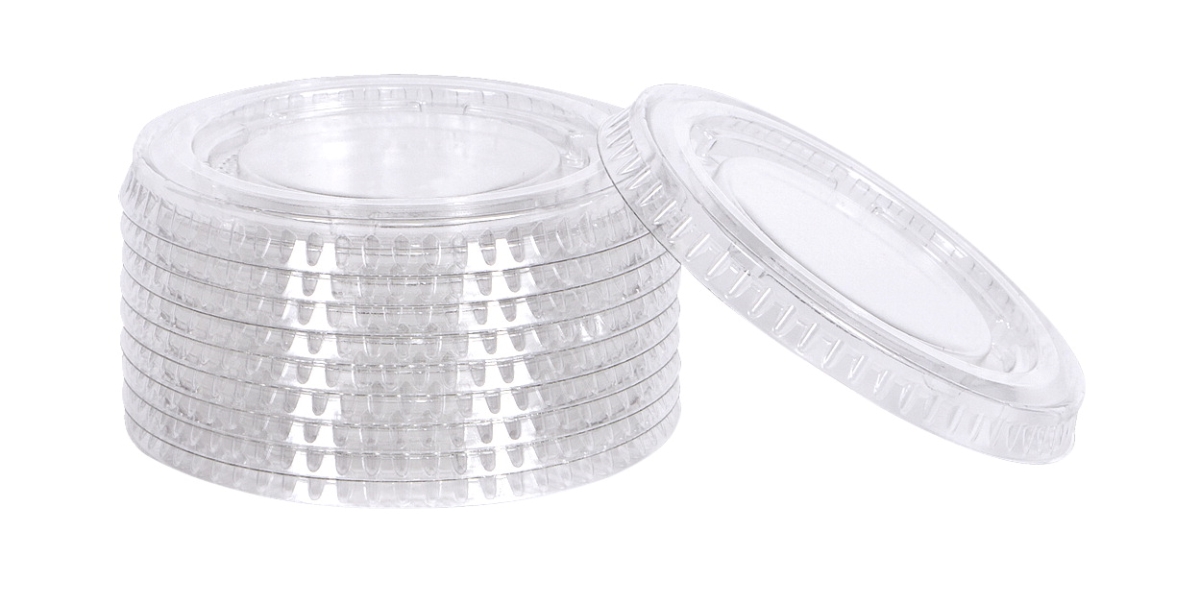 2003896 1 Oz Portion Cup Lids, Clear - Pack Of 100