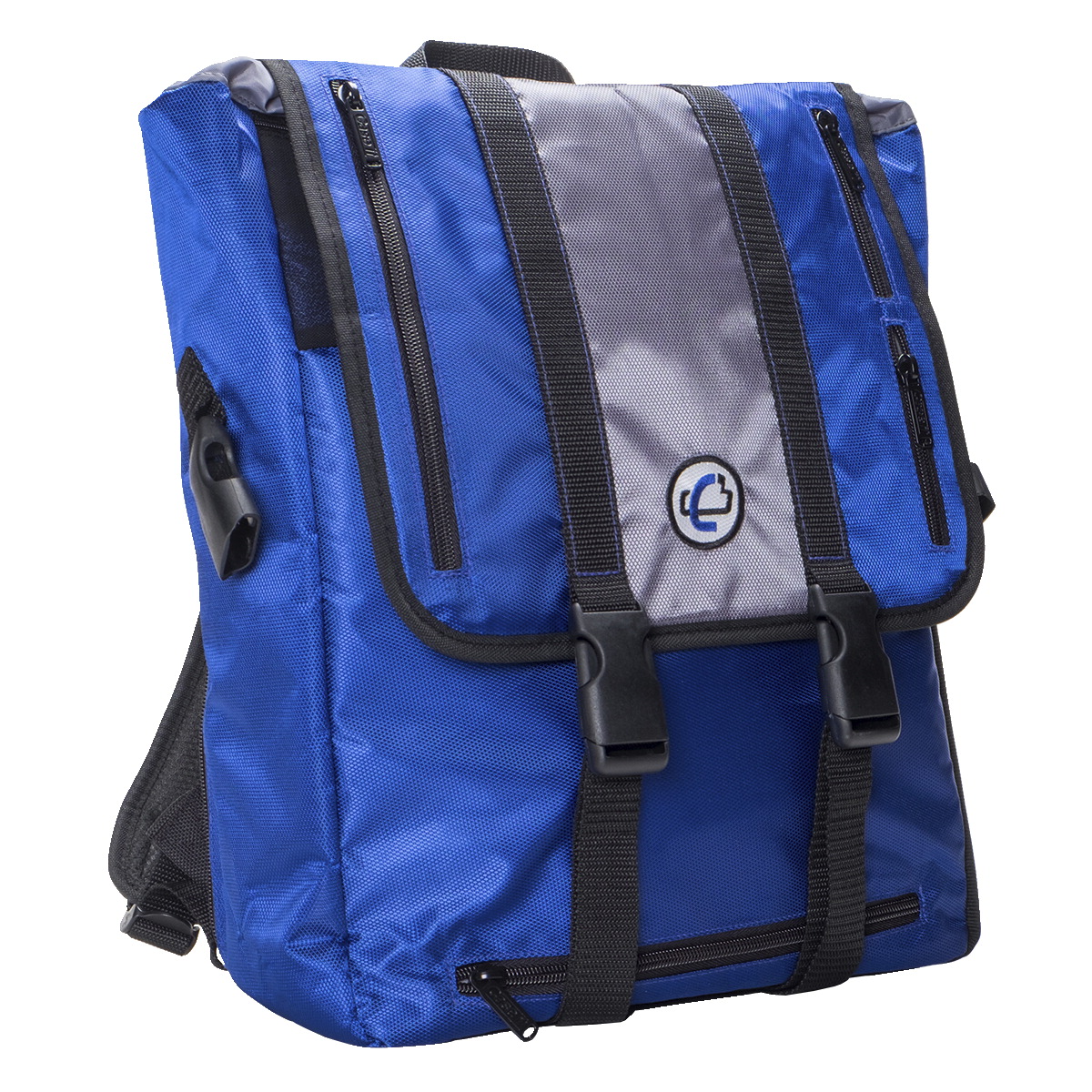 2004444 6 X 13 X 15 In. Backpack With Binder Holder, Blue With Grey Trim