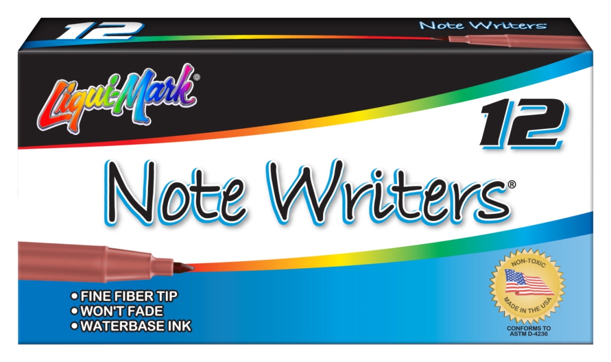 2010337 Fiber Point Fine Tip Note Writers, Blue - Pack Of 12