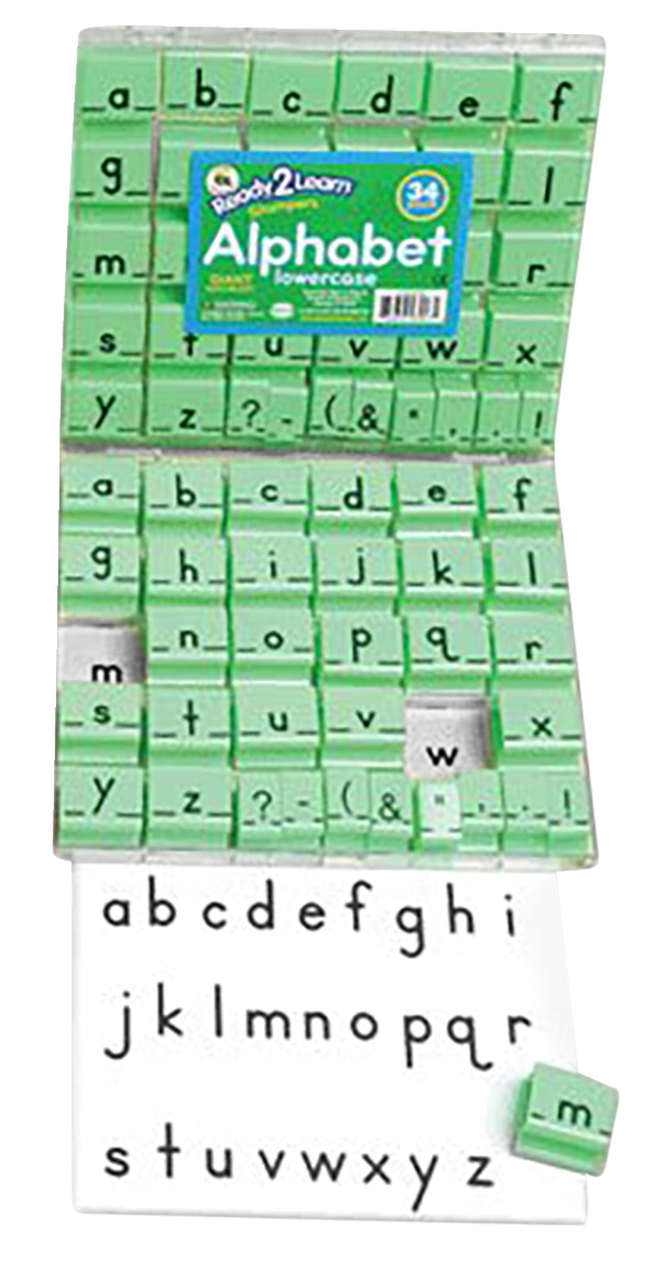 2003473 1.5 In. Manuscript Uppercase Alphabet Stamps - Set Of 34