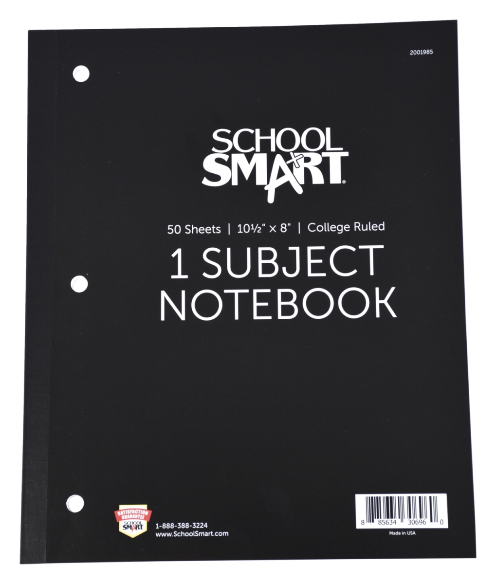 2001985 8 X 10.5 In. College Ruled Wireless 1 Subject Notebook, Assorted Color - 50 Sheets