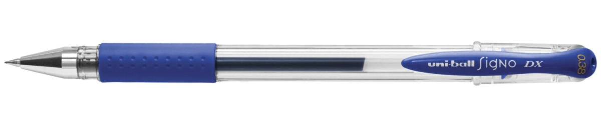 2006153 0.38 Mm Signo Dx Gel Stick Pens, Blue - Pack Of 12