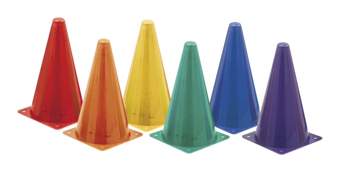 1592993 9 In. High Visibility Poly Cone Set, Fluorescent