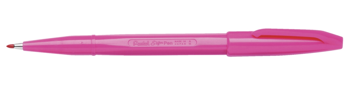 1593549 Arts Sign Fiber-tipped Pen, Pink Ink - Pack Of 12