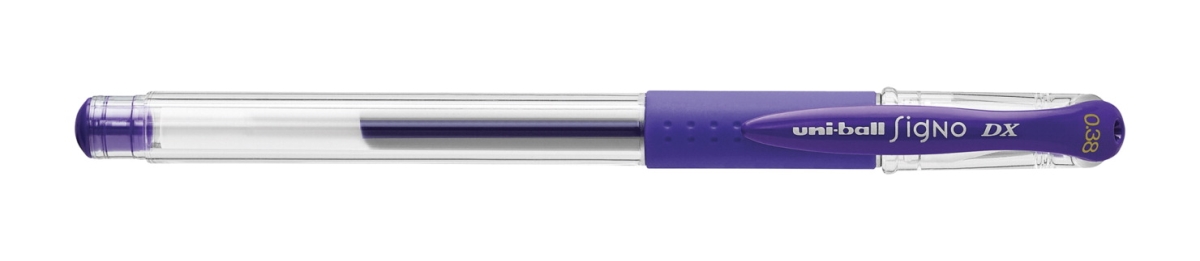 2006157 0.38 Mm Signo Dx Gel Stick Pens, Purple - Pack Of 12