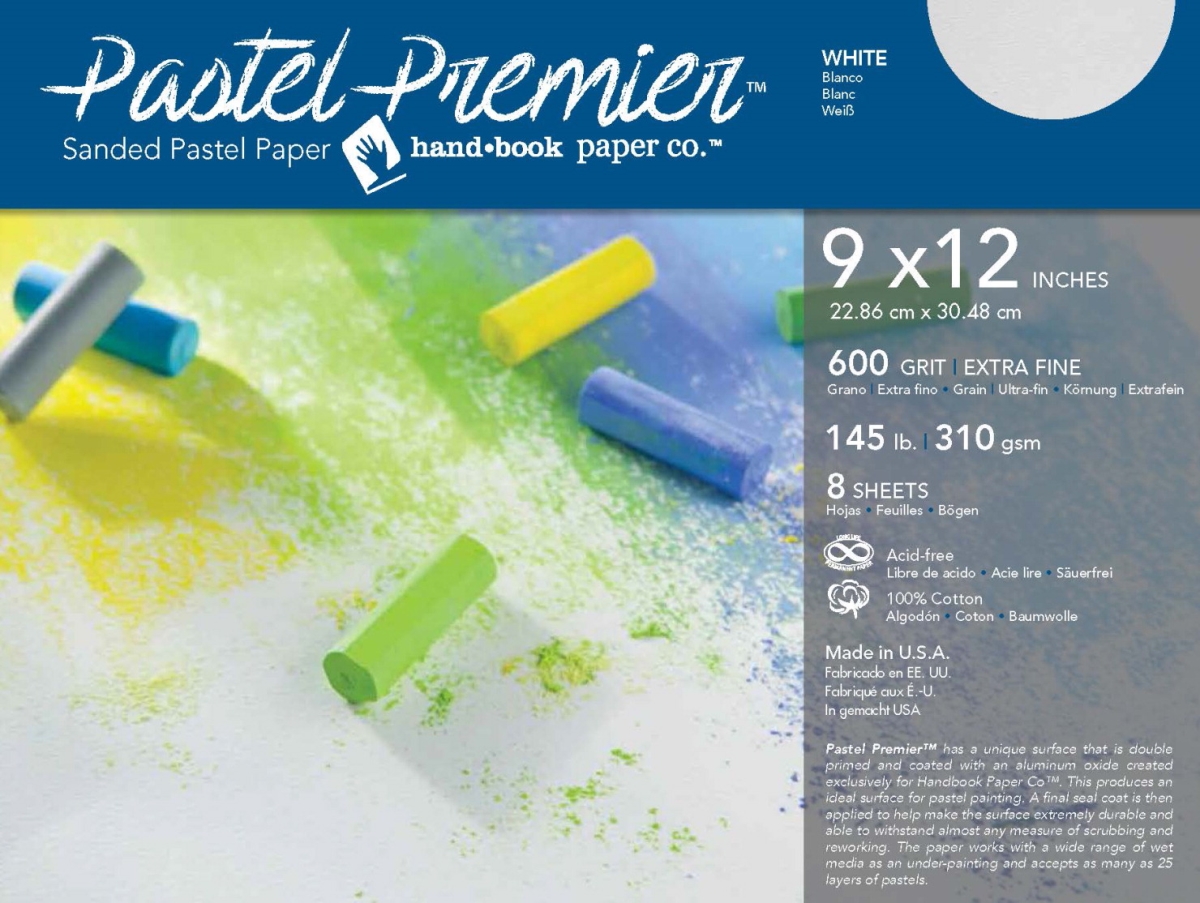 2000958 9 X 12 In. Pastel Premier Fine Grit Sanded Pastel Paper, White - 8 Sheets