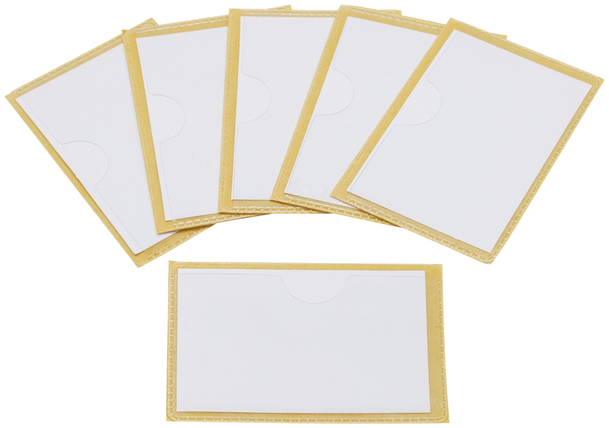 2021311 2 X 3 In. Label Pockets With Adhesive Backing, Clear - Pack Of 6