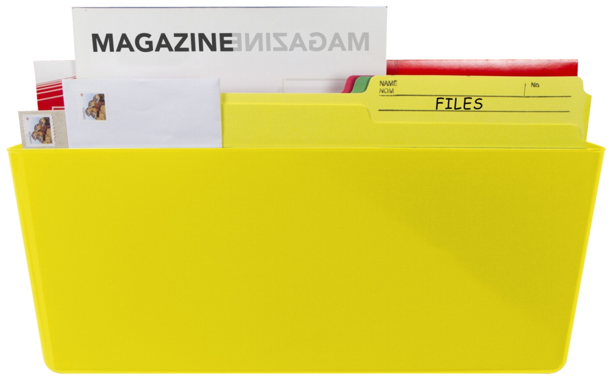 2021302 Magnetic Wall Pocket, Yellow - Legal Size