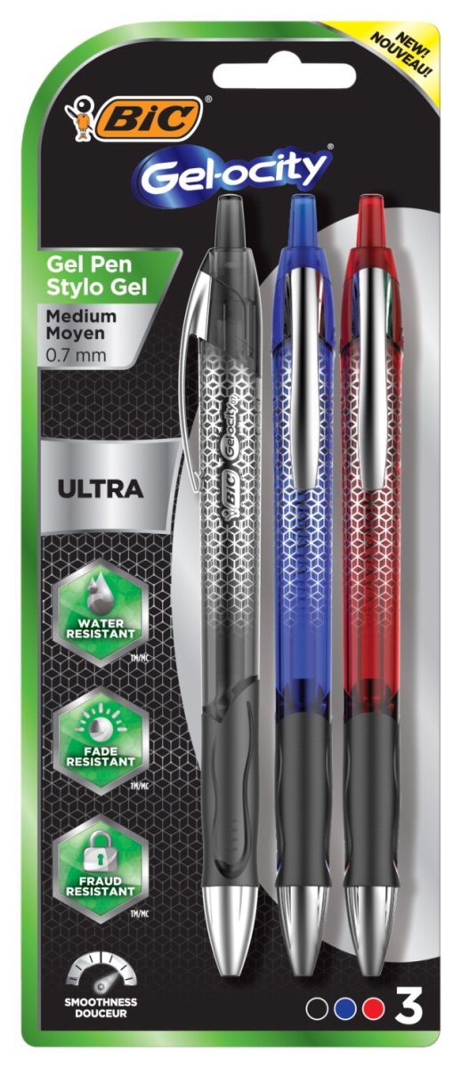 2021257 0.7 Mm Gel-ocity Ultra Gel Pen, Assorted Color - Set Of 3