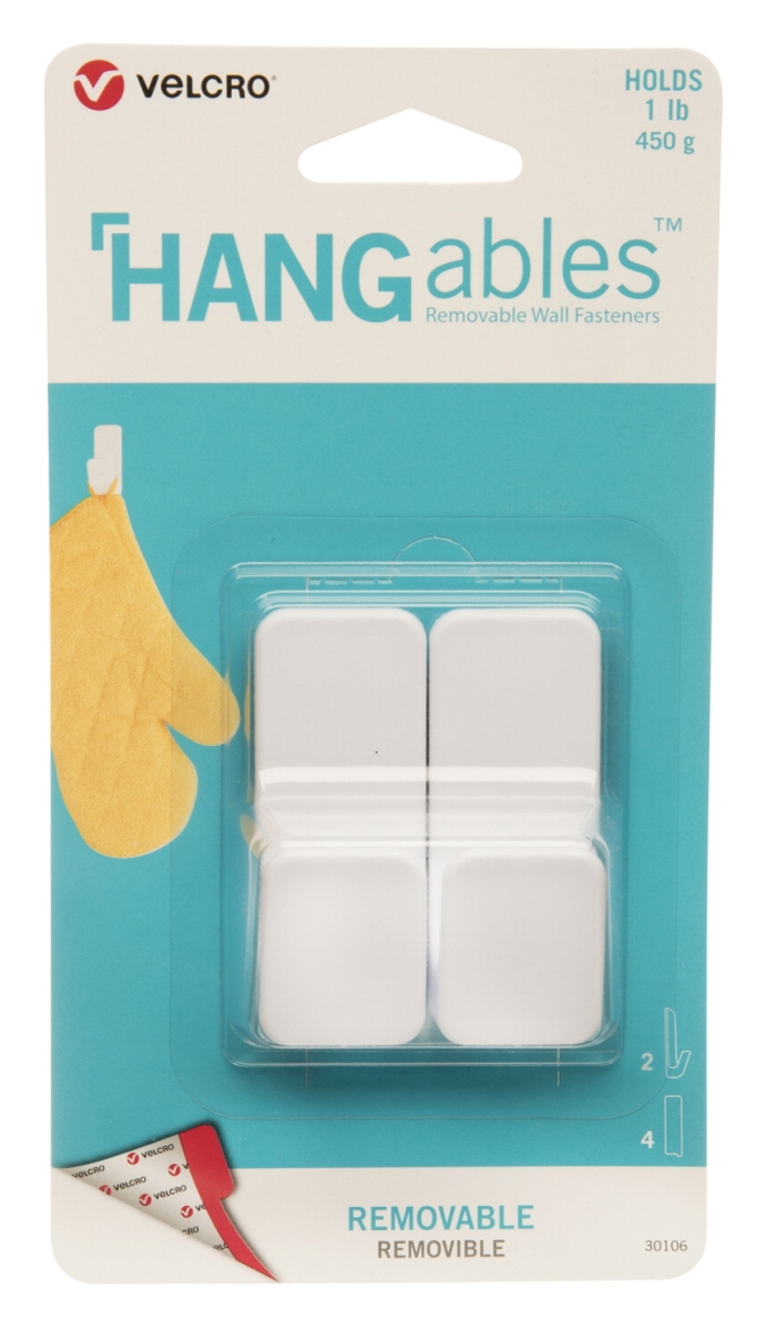 Cloth Hook And Eye Brand 2006003 Hangables Removable Small Hooks, White - 1 Lbs - Pack Of 2