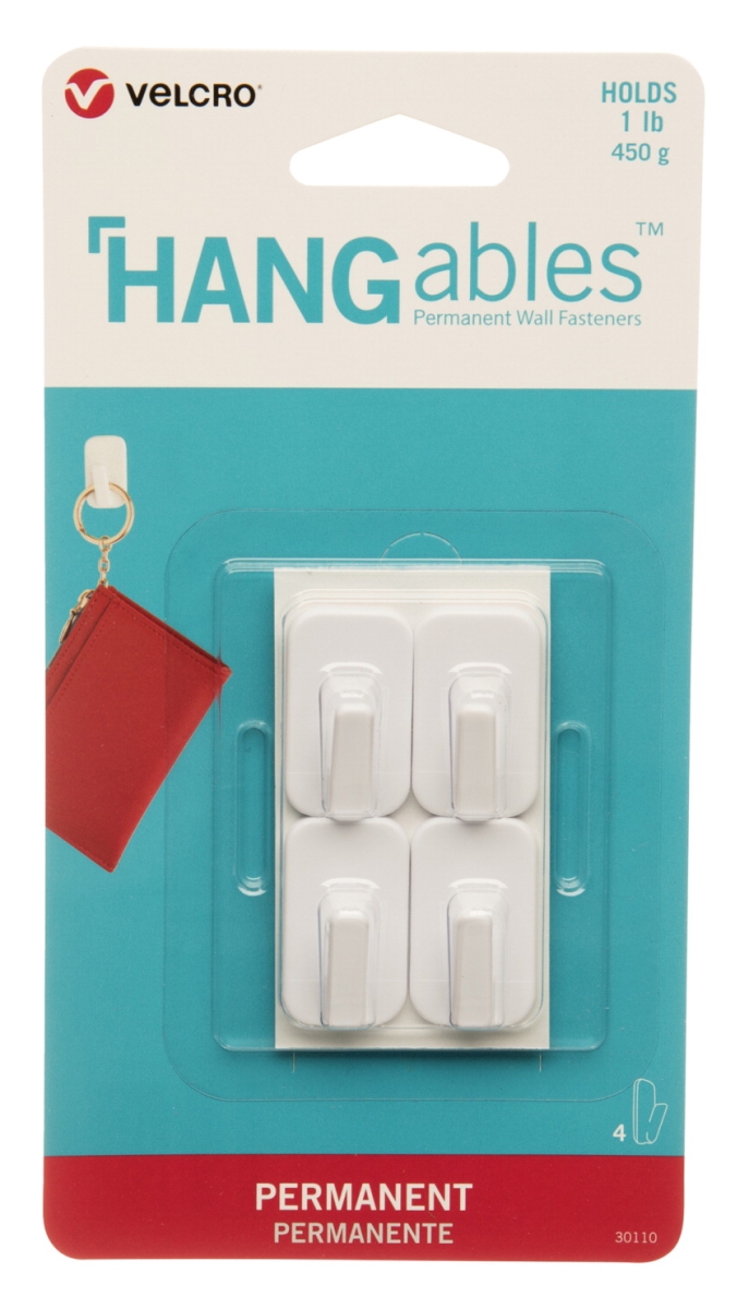 Cloth Hook And Eye Brand 2006010 Hangables Permanent Micro Hooks, White - 1 Lbs - Pack Of 4