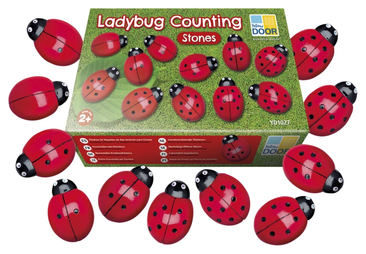 2024470 Ladybug Counting Stones - Set Of 22