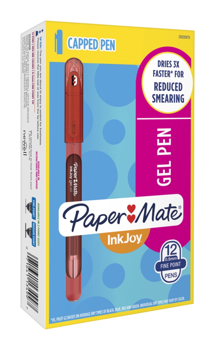 2021385 0.5 Mm Inkjoy 600st Gel Pens, Red - Pack Of 12