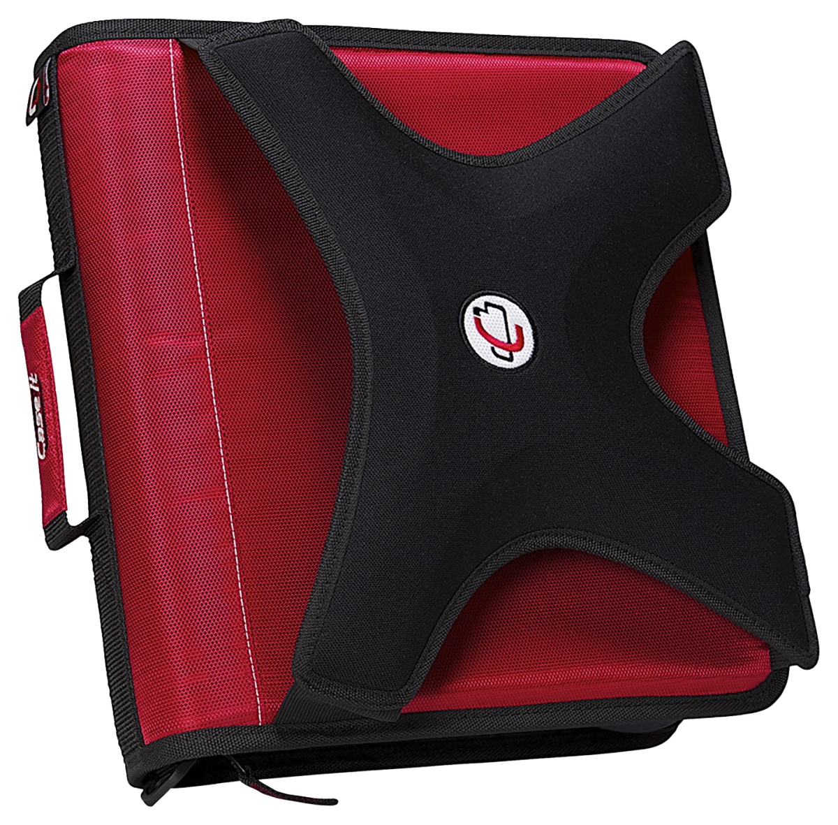 2006795 2 In. The X-hugger Zipper Binder With Tab File With O-ring, Red