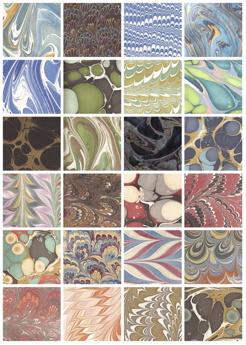2023492 11 X 15 In. Marble Paper Assortment With 24 Sheets - Assorted Designs