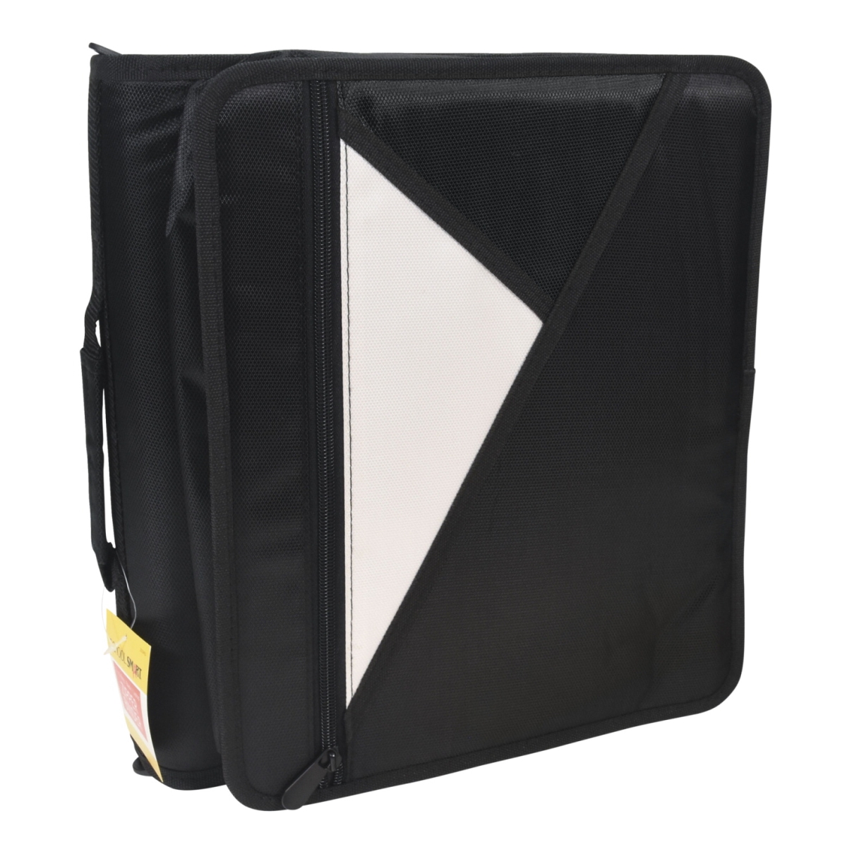 2019451 2 In. Round Ring Zipper Binder With Laptop Compartment, Black