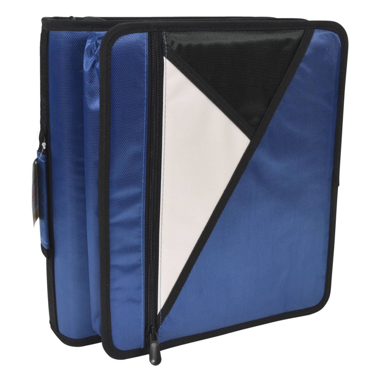 2019455 2 In. Round Ring Zipper Binder With Laptop Compartment, Blue