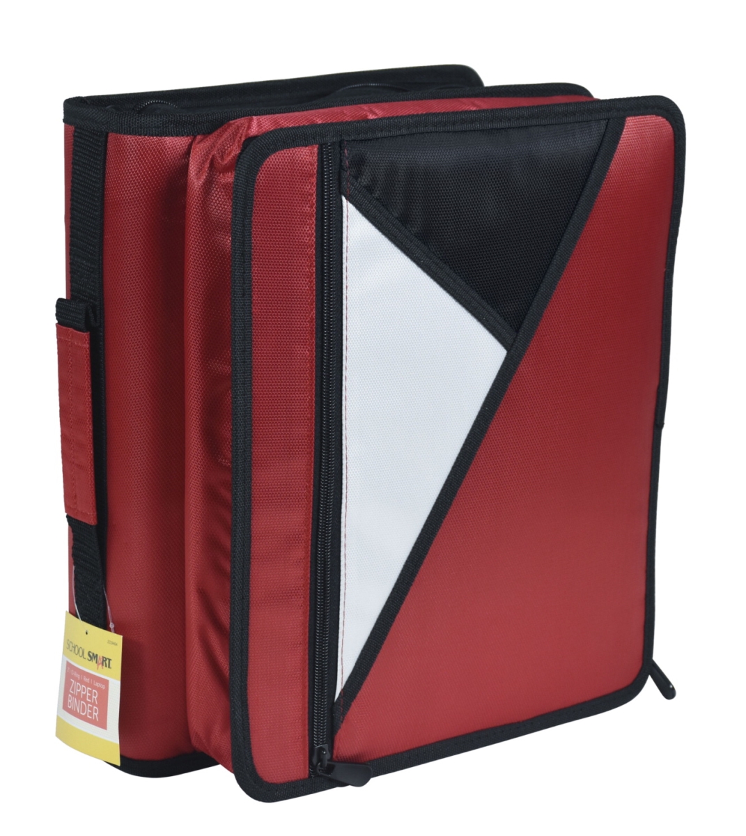 2019464 2 In. Round Ring Zipper Binder With Laptop Compartment, Red