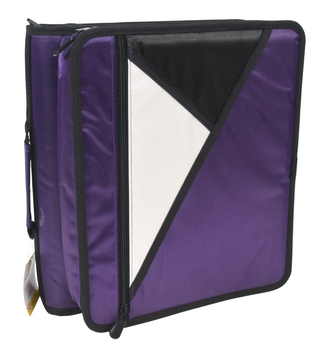 2019457 2 In. Round Ring Zipper Binder With Laptop Compartment, Purple